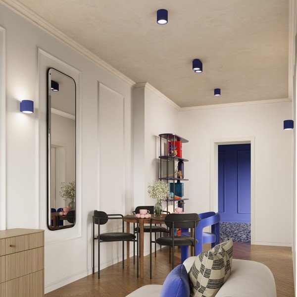 Aplică de perete albastră ø 10 cm Zora – Sollux-image-4