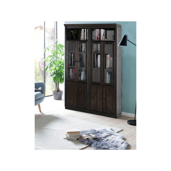 Vitrină maro din lemn de pin 148x223 cm Anita – Støraa-image-3