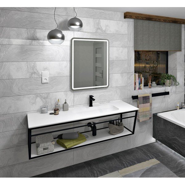 Chiuvetă albă din piatră artificială Aruba – Sapho-image-1