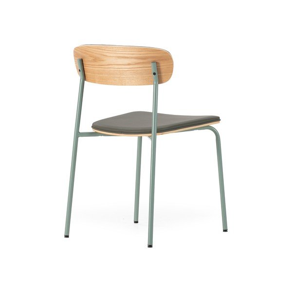 Scaune de dining verde-închis stivuibile 2 buc. tapițate Saula – Marckeric-image-4