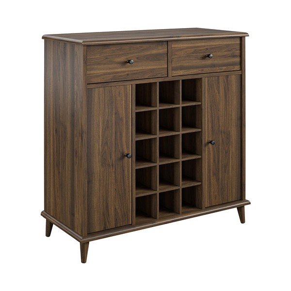 Raft vinotecă cu aspect de lemn de nuc pentru 15 sticle 91x91 cm Farnsworth - Queer Eye-image-2