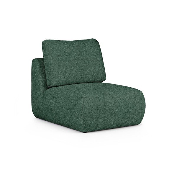 Fotoliu verde cu tapițerie din țesătură bouclé Mirel – Rodier