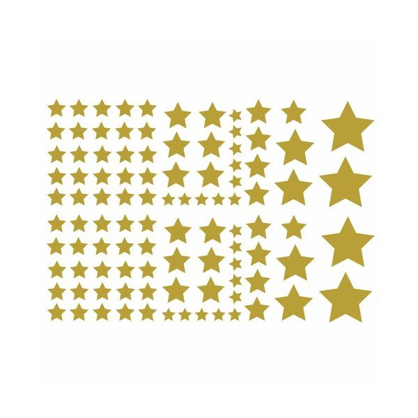 Set autocolante Ambiance Golden Stars, 100 buc.-image-2