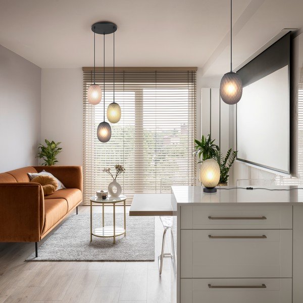 Veioză verde cu abajur din sticlă (înălțime 28,5 cm) Facette – Trio-image-2