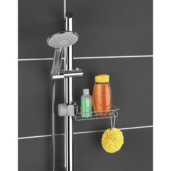 Raft pentru baie argintiu autoadeziv din oțel inoxidabil - Maximex-image-1