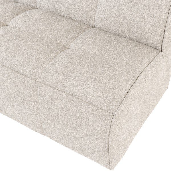 Bancă bej capitonată cu tapițerie din țesătură bouclé Cluster – vtwonen-image-4