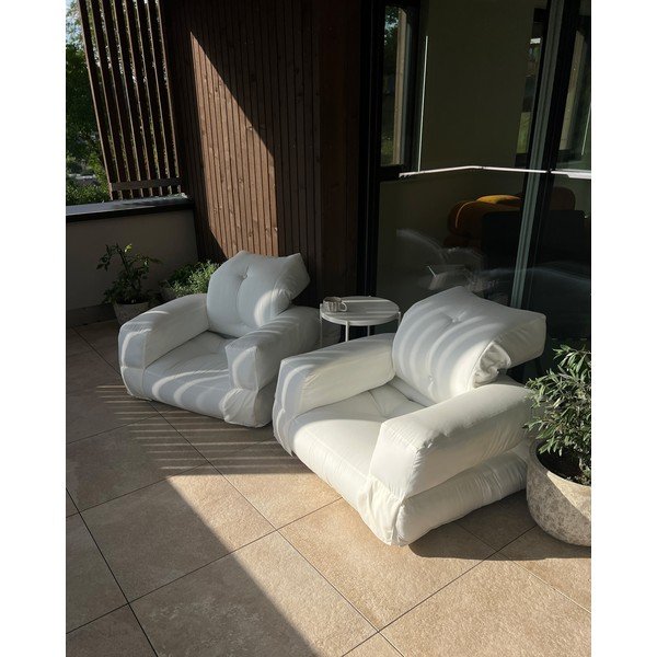 Scaun extensibil adecvat pentru exterior Karup Design Design OUT™ Hippo White, alb-image-1