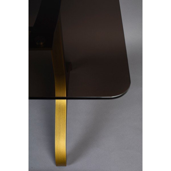 Masă dining cu blat din sticlă Dutchbone Sansa, 180 x 90 cm-image-2