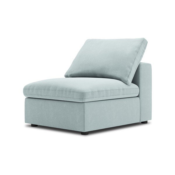 Modul cu tapițerie din catifea pentru canapea de mijloc Windsor & Co Sofas Galaxy, albastru deschis-image-2
