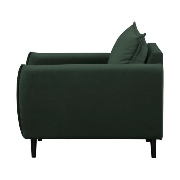 Fotoliu verde închis cu tapițerie din catifea Juli – Ropez-image-2