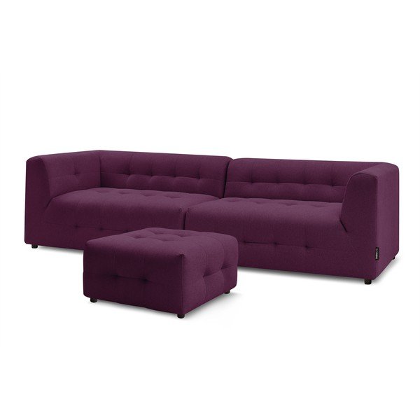 Canapea violetă 324 cm Kleber - Bobochic Paris-image-3
