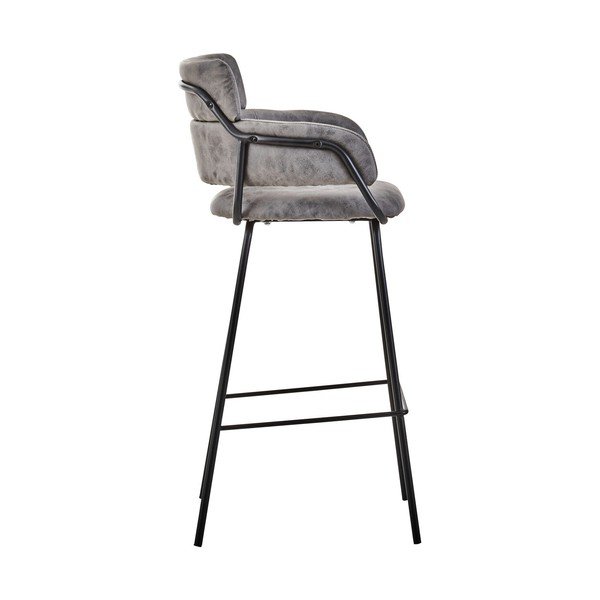 Scaun de bar negru/gri tapițat Tamzin – Premier Housewares-image-4