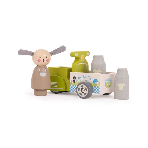 Jucărie din lemn Milk Delivery - Moulin Roty-image-2
