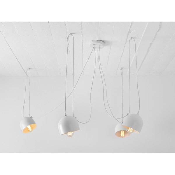 Lustră cu 4 becuri CustomForm Popo, alb-image-4