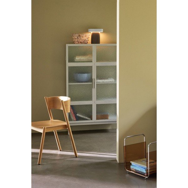 Vitrină albă din metal 92x151 cm Plex – Hübsch-image-1