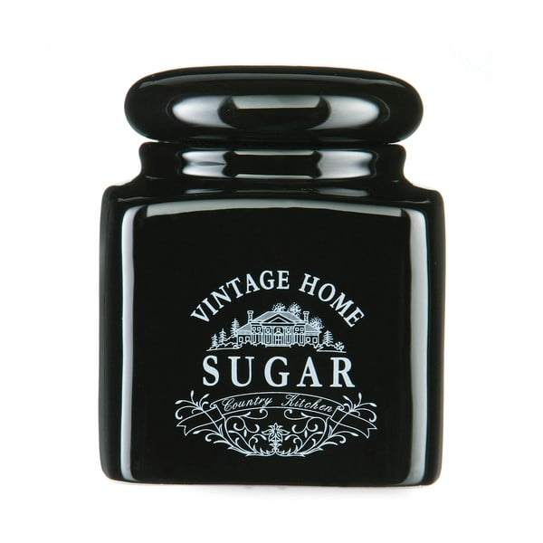 Recipient pentru zahăr Premier Housewares Vintage Home, negru