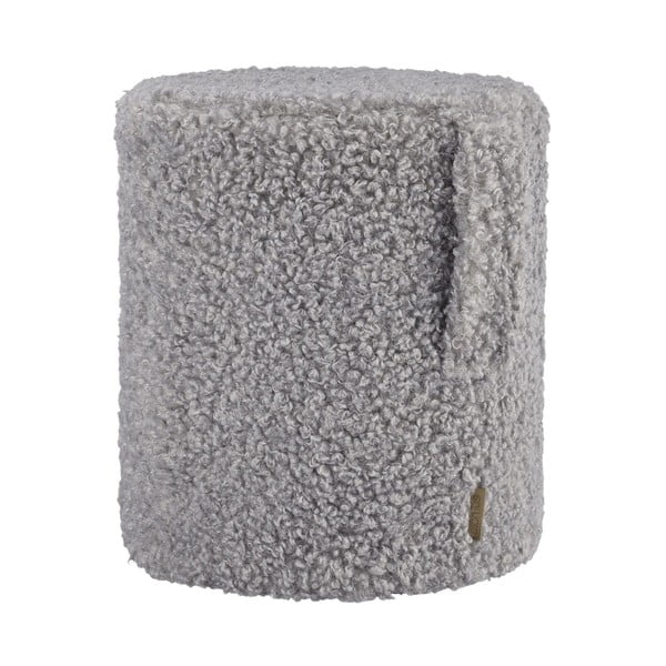 Taburet gri cu tapițerie din țesătură bouclé Teddy – Blomus