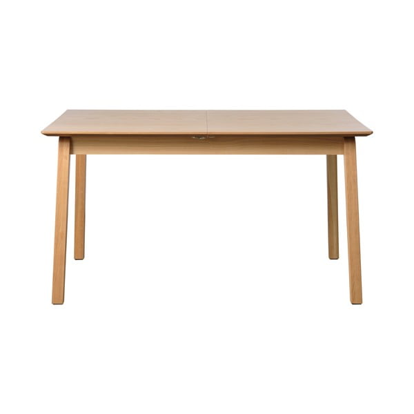 Masă de dining în culoare naturală extensibilă cu blat cu aspect de lemn de stejar 95x200 cm Bari – Unique Furniture