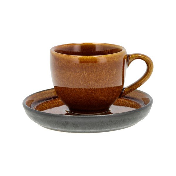Ceașcă chihlimbar pentru espresso din ceramică 70 ml Gastro Black/Amber – Bitz