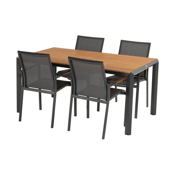 Masă de grădină cu structură neagră Hartman Aruba-image-1