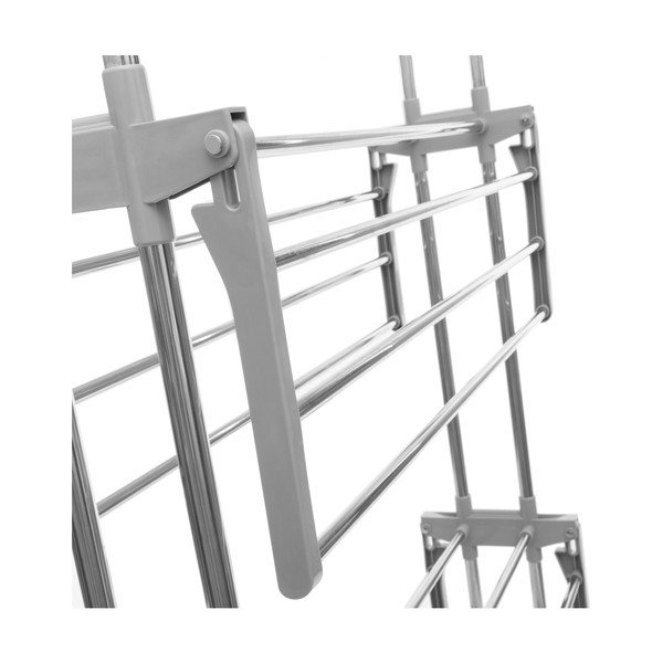 Suport cu roți pentru uscarea rufelor InnovaGoods, gri-image-3