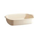 Vas de copt dreptunghiular din ceramică crem Emile Henry Ultime, 30 x 19 cm, crem