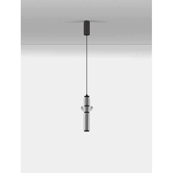 Lustră gri LED cu intensitate reglabilă din sticlă ø 12 cm Ulon – Nova Luce-image-3