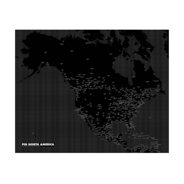 Hartă de perete Palomar Pin Country America de Nord, negru