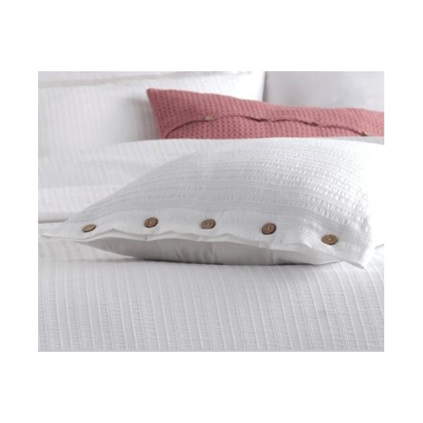 Lenjerie de pat albă din bumbac ranforcé pentru pat de o persoană 140x200 cm Como Striped – Mila Home Luxury-image-4