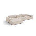 Colțar modular crem (cu colț pe partea stângă/cu șezlong) Jodie – Micadoni 
