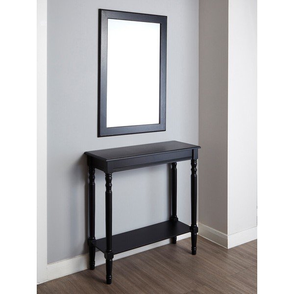 Masă consolă neagră din lemn de pin 30x80 cm Heritage – Premier Housewares-image-2