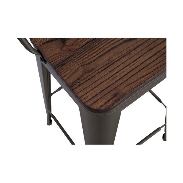 Set 2 scaune bar Mauro Ferretti Detroit, înălțime 115 cm, negru-image-4