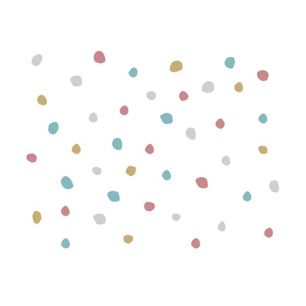 Cearceaf din bumbac pentru copii BELLAMY Dots, 60 x 120 cm-image-1
