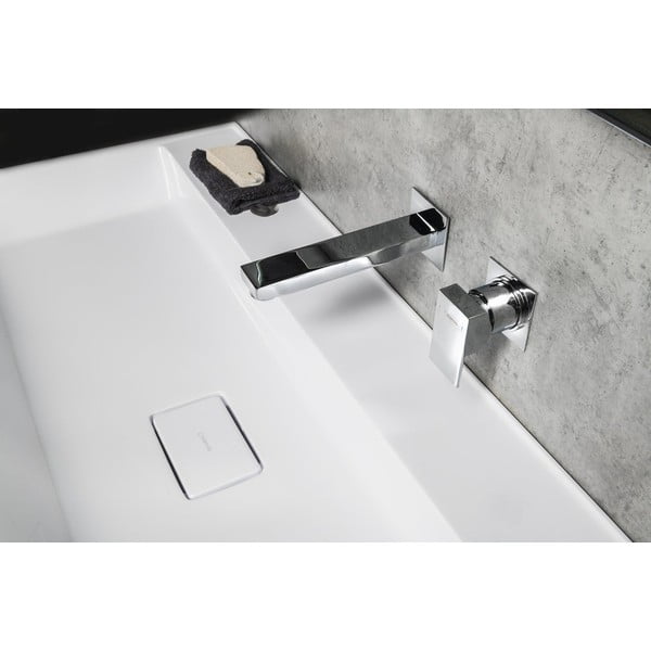 Baterie argintiu-lucios pentru chiuvetă încastrată (1 ieșire) Latus – Sapho-image-1