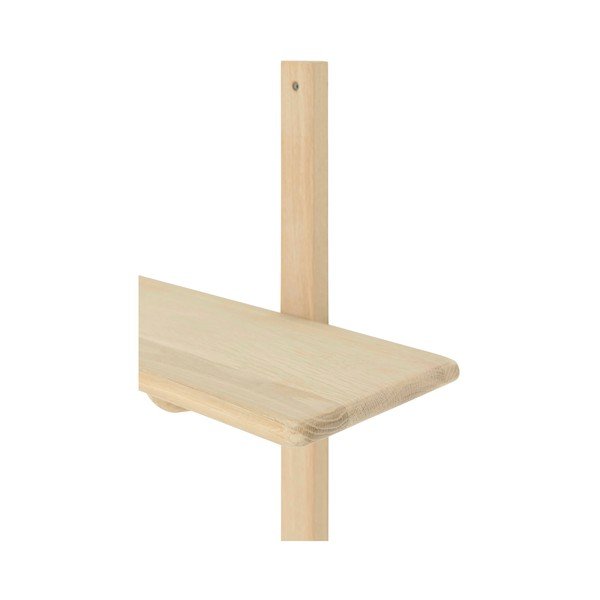 Raft în culoare naturală deschisă etajat din lemn de stejar 90 cm Albin – Ellos Home-image-4