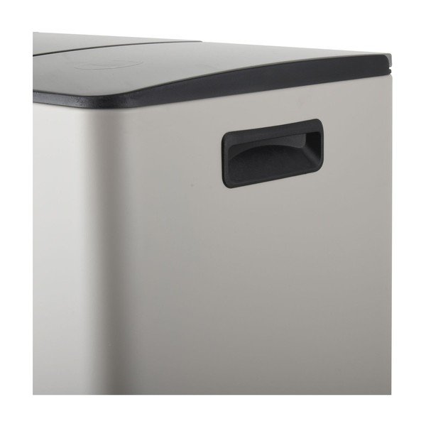 Coș de gunoi taupe pentru reciclare/cu pedală 2x20 l din oțel   Aliya – Spirella-image-3
