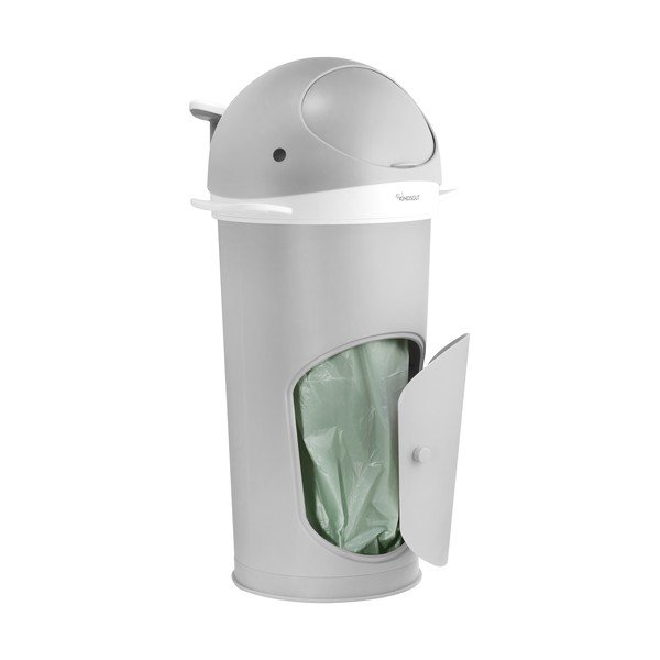 Coș de gunoi gri deschis pentru scutece din plastic 25 l Whale – Kindsgut-image-3