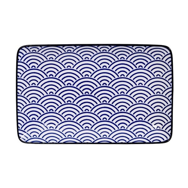 Farfurie dreptunghiulară Tokyo Design Studio Nippon Wave, 21 x 13,5 cm