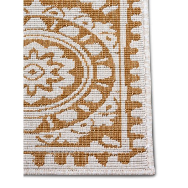 Covor de exterior galben ocru-alb 80x250 cm Jardin – NORTHRUGS-image-3