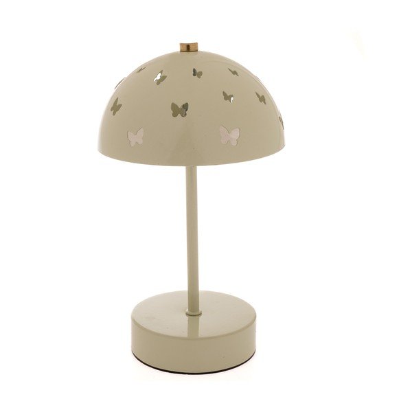 Veioză pentru copii bej din metal Butterfly – Dakls