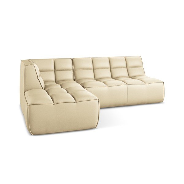 Colțar modular cu tapițerie din imitație de piele Kalai – Makamii-image-2