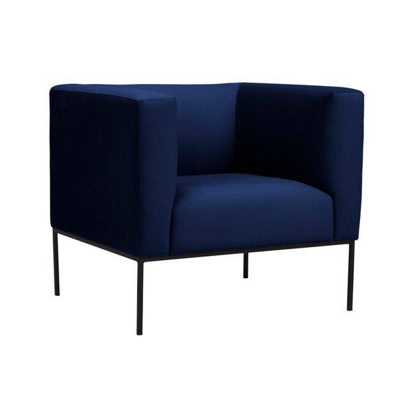 Fotoliu din catifea Windsor & Co Sofas Neptune, albastru închis-image-2