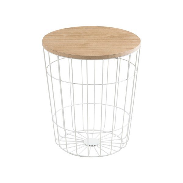 Măsuță Actona Lotus Light, Ø 34 cm, alb