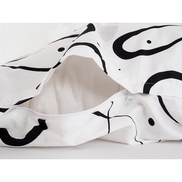 Lenjerie de pat neagră-albă din țesătură crep pentru pat de o persoană 140x200 cm Top Class – B.E.S.-image-4