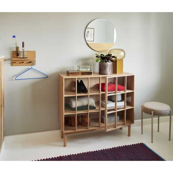 Vitrină lemn din lemn de stejar 100x90 cm Shoji – Hübsch-image-1