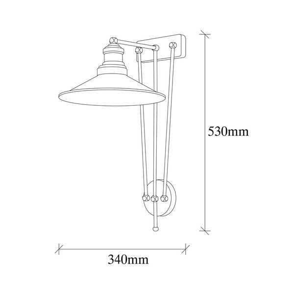 Aplică metalică Opviq lights Roso, negru-image-3