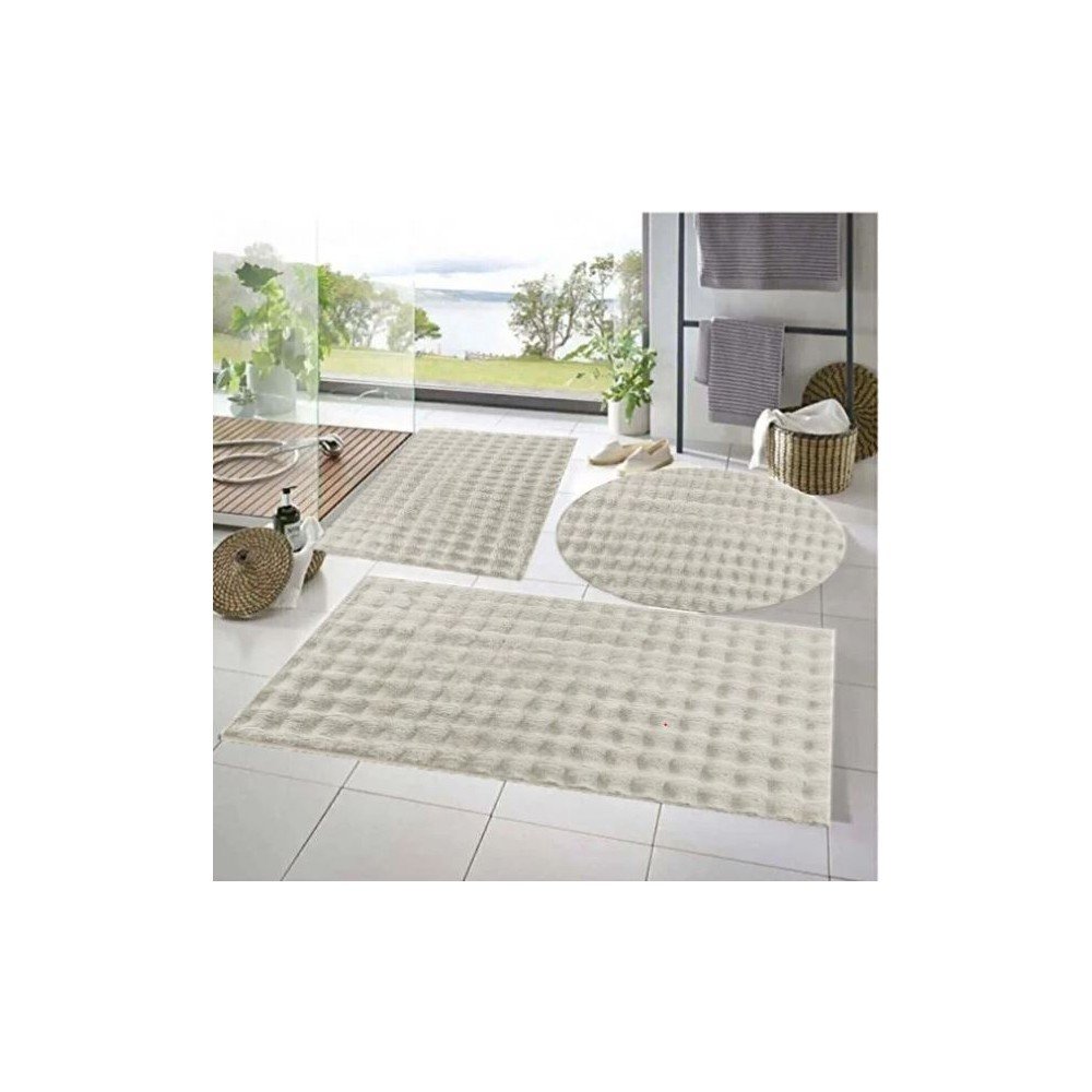 Covorașe de baie crem 3 buc. 60x100 cm Powder – Mila Home