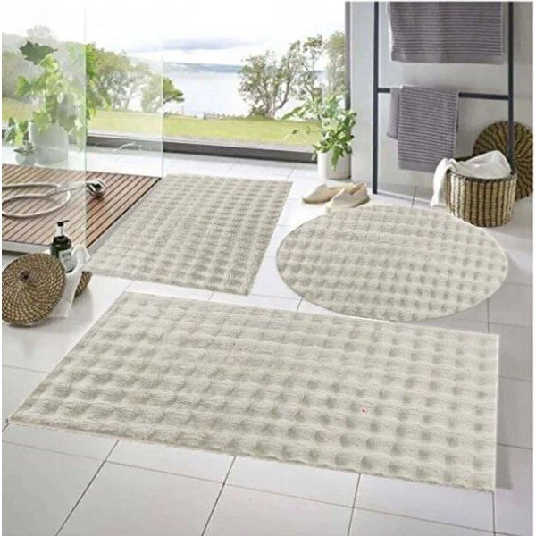 Covorașe de baie crem 3 buc. 60x100 cm Powder – Mila Home