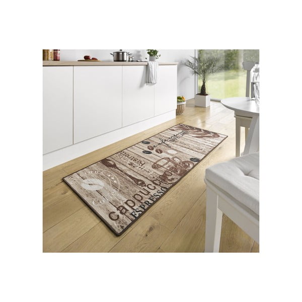 Covor tip traversă de bucătărie Hanse Home  Delicious Coffee, 67x180 cm, maro-image-1