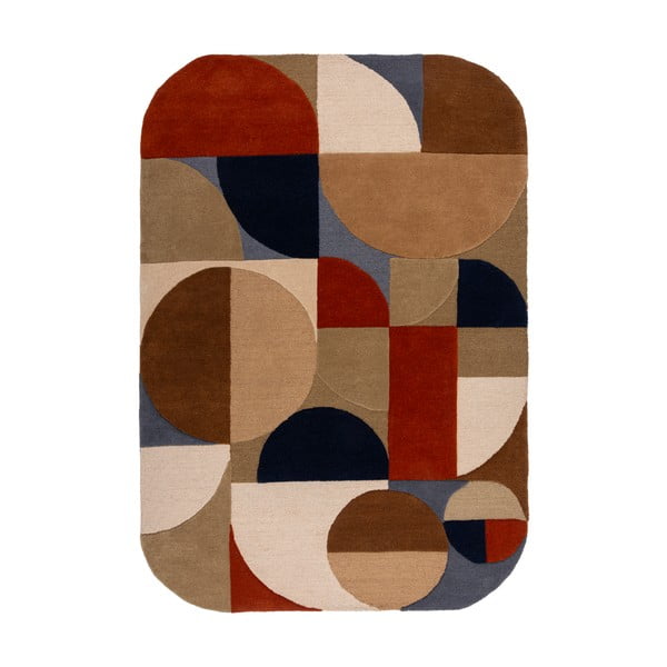 Covor în nuanțe teracotă, țesut manual din lână 160x230 cm Mia Arch – Flair Rugs